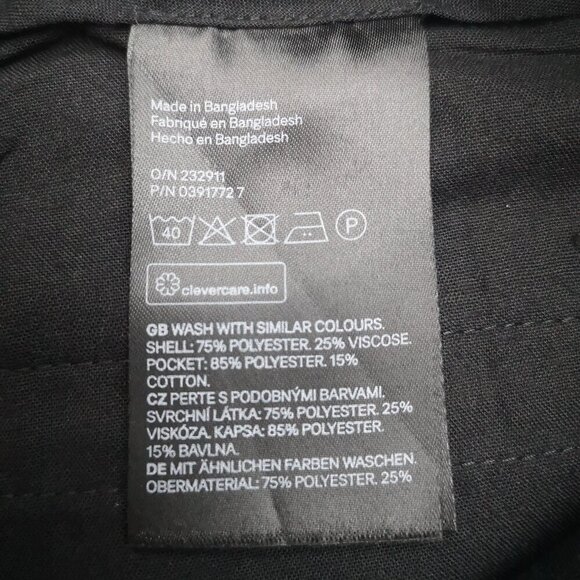 H&M Regular Fit Men's Size 36R Black Straight Legs Lightweight Pants - Picture 4 of 10